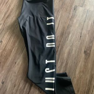 Nike Black Leggings with Just Do It on calf
